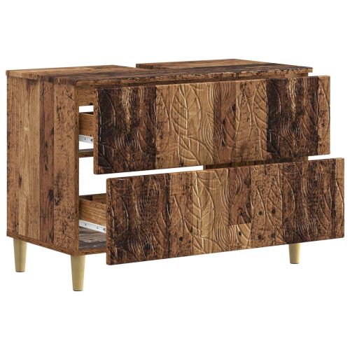 Шкаф за мивка в баня DELFT Старо дърво 82 x 41 x 59 см