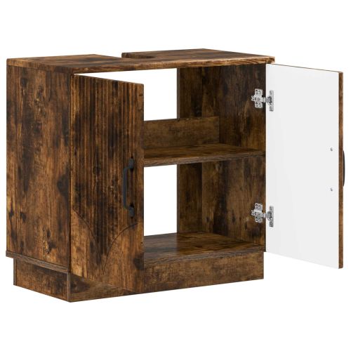 Шкаф за мивка в баня HOORN Опушен дъб 59,5 x 31,5 x 56 см