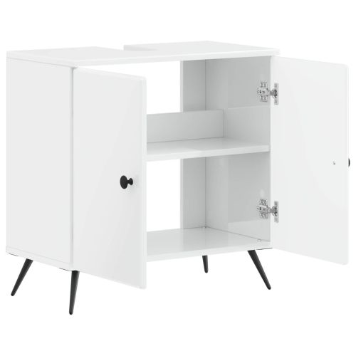 Шкаф за мивка в баня BREDA Бял гланц 59,5 x 31,5 x 59 см