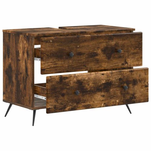 Шкаф за мивка в баня BREDA Опушен дъб 82 x 41 x 59 см