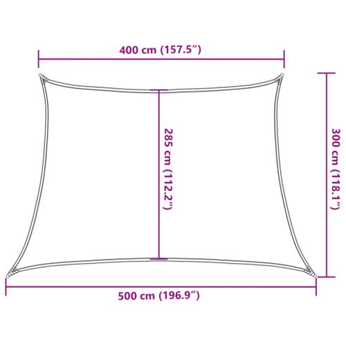 311105 Sunshade Sail 160 g/m² Anthracite 4/5x3 m HDPE