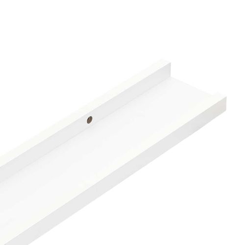 Стенни рафтове, 4 бр, бели, 115x9x3 см