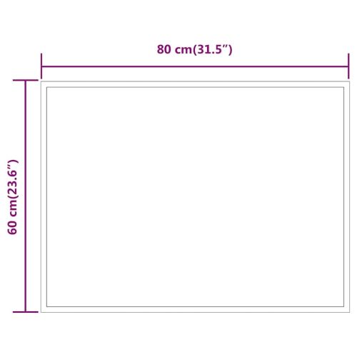 LED огледало за баня, 80x60 см