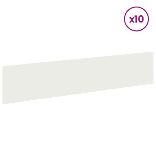 Ограда за трева 10 бр. 100 x 22 см Стомана Бяло