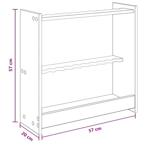 Стойка за билярдно щеки Инженерна дървесина 60 x 20 x 57 см
