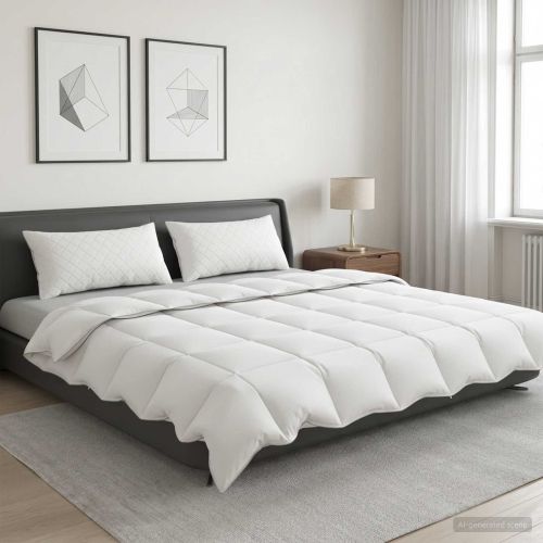 Долен комплект 90% гъши пух FULDA 3 бр. 220 x 240 cm Лято Бяло