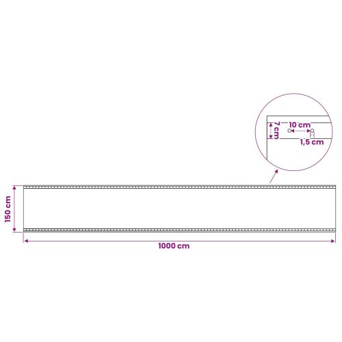 Лено тент Зелено 1,5 x 10 м 260 гсм ПЕ