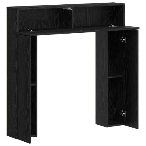 Рамка за камина Черен дъб 102 x 18 x 100,5 см