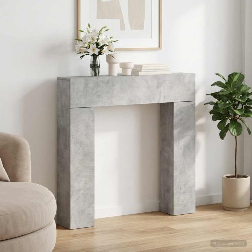 Рамка за камина Бетонно сиво 102 x 18 x 100,5 см