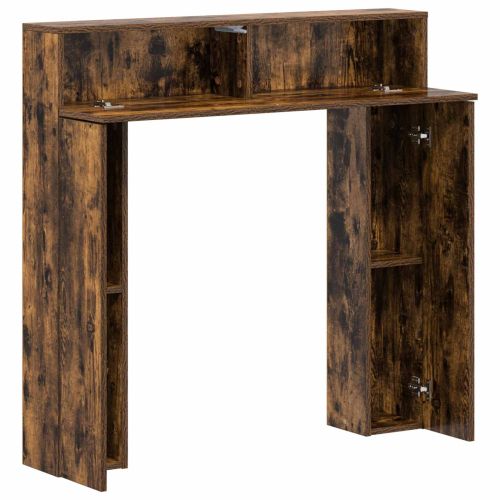 Рамка за камина Опушен дъб 102 x 18 x 100,5 см