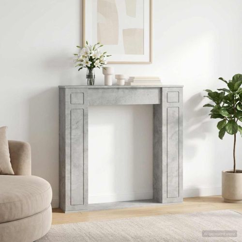 Рамка за камина Бетонно сиво 100 x 20 x 100 cm
