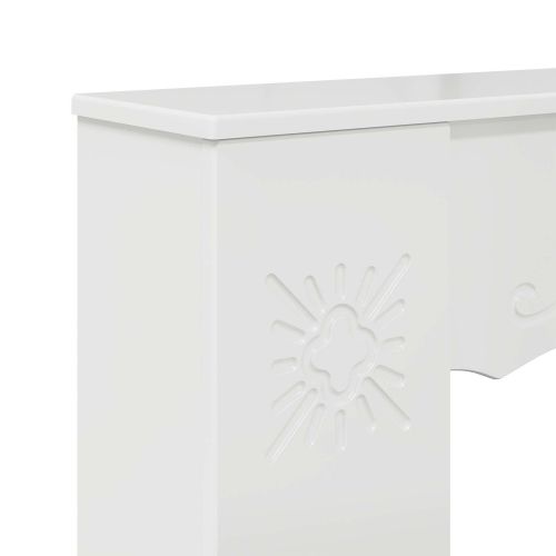 Рамка за камина Бял гланц 102 x 20 x 102 см Инженерна дървесина