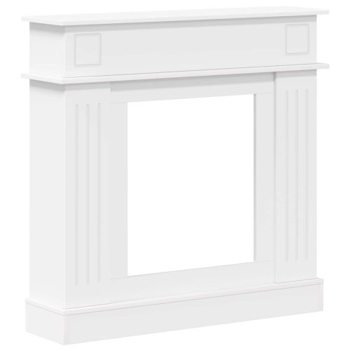 Рамка за камина Бяло 102 x 26 x 100 см Инженерна дървесина