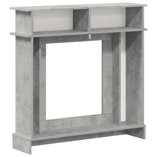 Рамка за камина Бетонно сиво 102 x 26 x 100 см