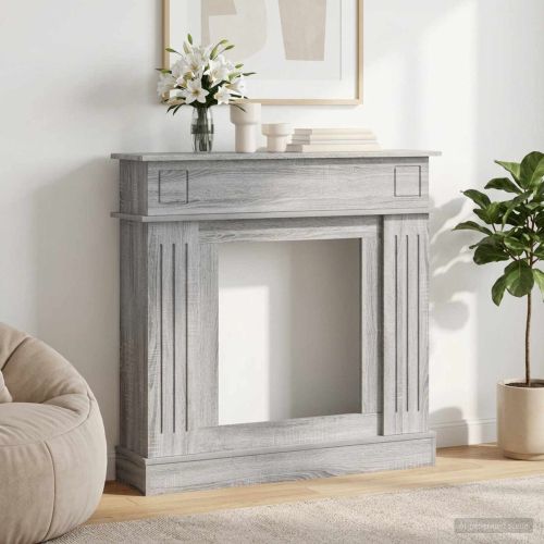 Рамка за камина Сив Сонома 102 x 26 x 100 см