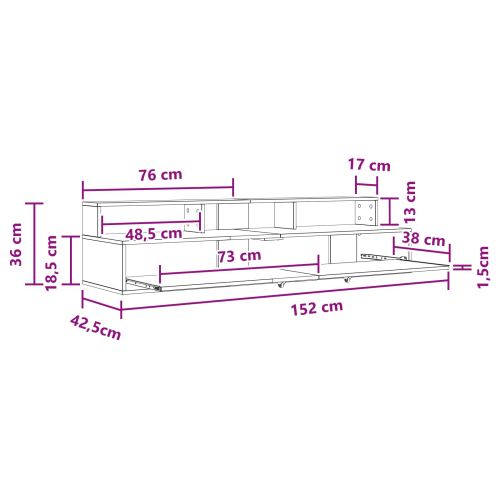 Студио бюро Черен дъб 152 x 42,5 x 36 см Инженерна дървесина
