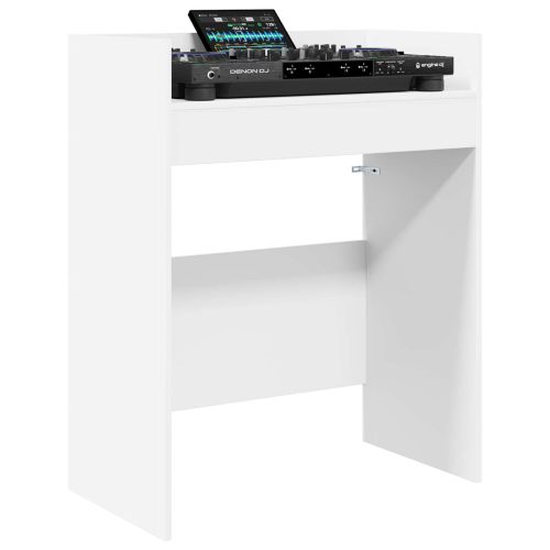 DJ маса Бяло 102 x 45 x 102 см Инженерна дървесина
