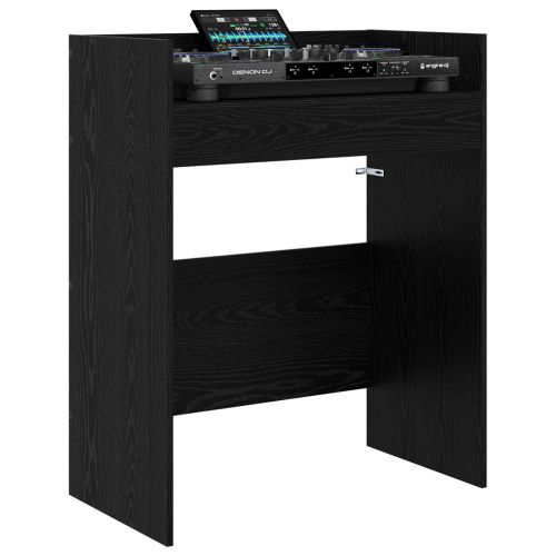 DJ маса Черен дъб 102 x 45 x 102 см Инженерна дървесина