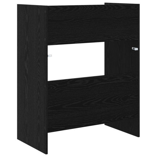 DJ маса Черен дъб 102 x 45 x 102 см Инженерна дървесина