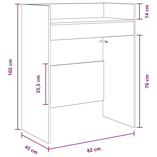 DJ маса Дъб сонома 82 x 45 x 102 см Инженерна дървесина