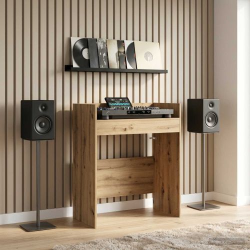 DJ маса Дъб артизан 82 x 45 x 102 см Инженерна дървесина
