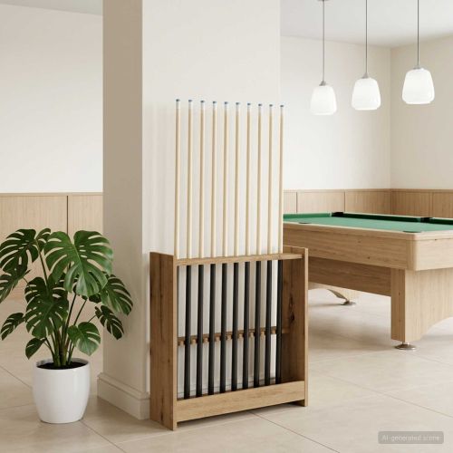 Стойка за билярдно щеки Инженерна дървесина 60 x 20 x 57 см