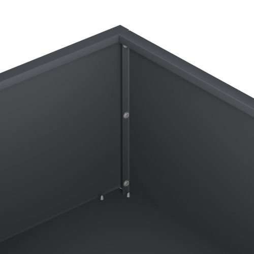 Градинска саксия 2 бр. Антрацит 80 x 80 x 20 cm