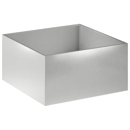 Градинска саксия 2 бр. Сребристо 80 x 80 x 40 cm