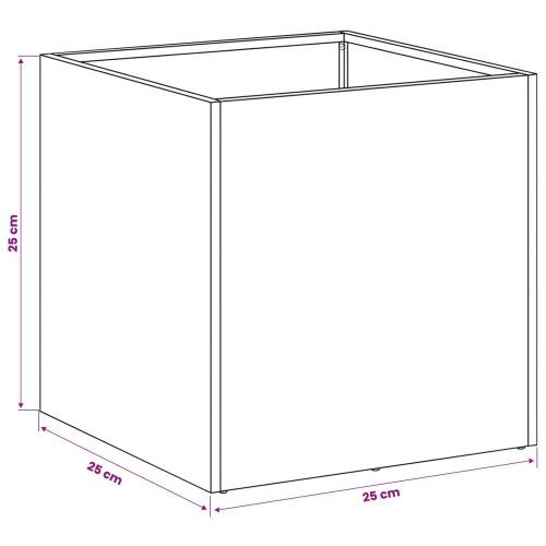 Градинска саксия Черно 25 x 25 x 25 cm