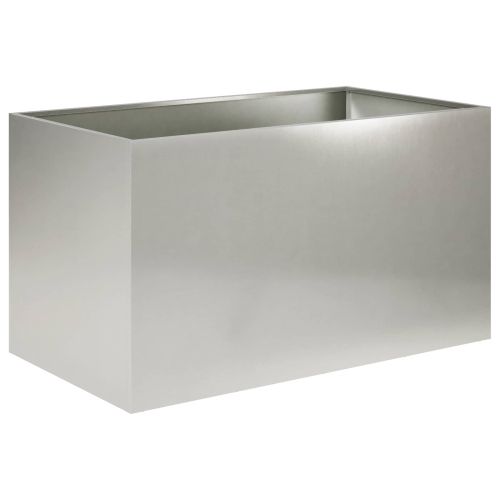 Градинска саксия 2 бр. Сребристо 80 x 50 x 50 см