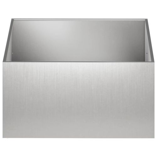 Градинска саксия Сребристо 80 x 80 x 40 cm Неръждаема стомана