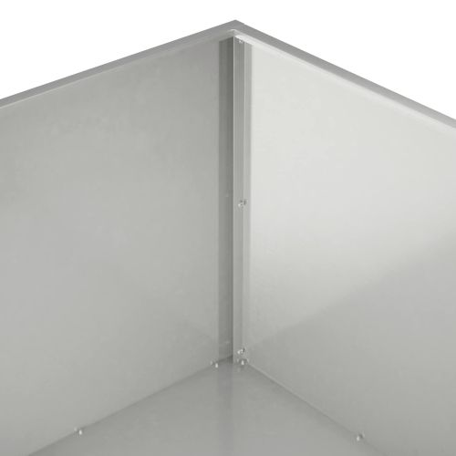 Градинска саксия Сребристо 80 x 80 x 40 cm Неръждаема стомана