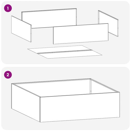 Градинска саксия Антрацит 80 x 80 x 30 cm
