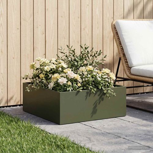 Градинска саксия Маслиненозелено 60 x 60 x 20 см