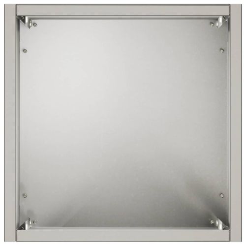Градинска саксия 2 бр. Сребристо 20 x 20 x 50 см