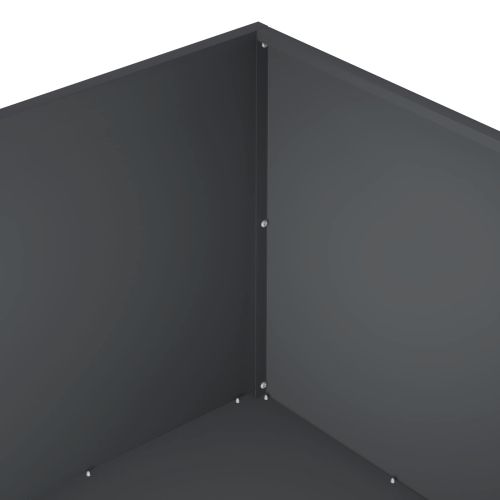 Градинска саксия 2 бр. Антрацит 60 x 60 x 40 cm