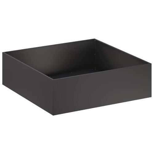 Градинска саксия 2 бр. Черно 80 x 80 x 30 cm