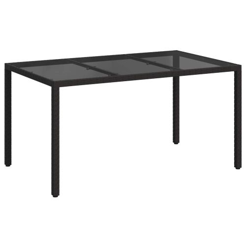 Градинска маса Черно 150 x 90 x 75 cm полиратан