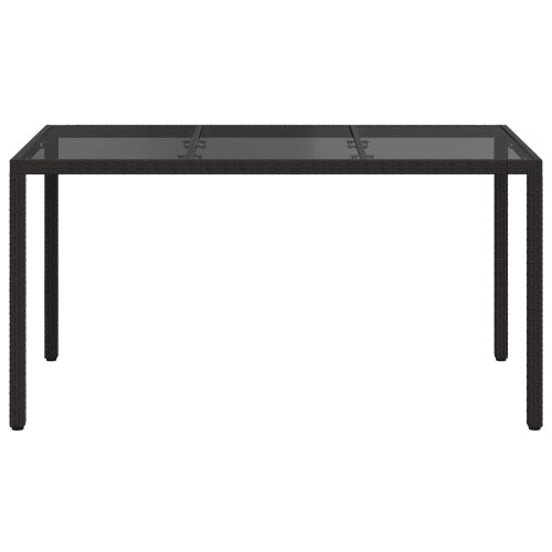 Градинска маса Черно 150 x 90 x 75 cm полиратан