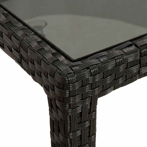 Градинска маса Черно 150 x 90 x 75 cm полиратан