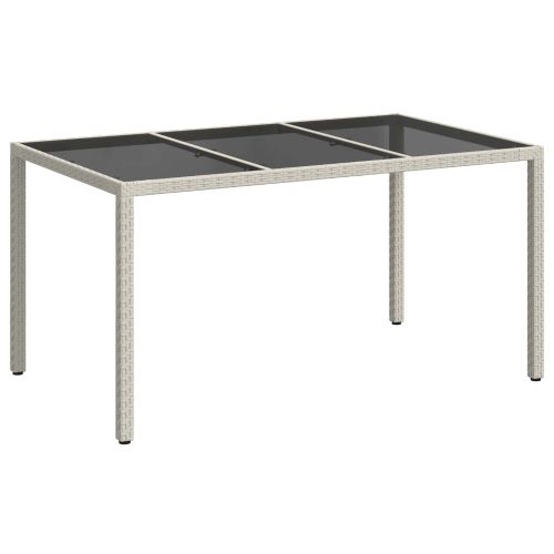 Градинска маса Бяло 150 x 90 x 75 cm полиратан