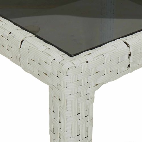 Градинска маса Бяло 150 x 90 x 75 cm полиратан