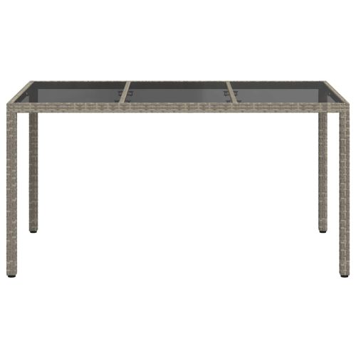 Градинска маса Сив 150 x 90 x 75 cm полиратан