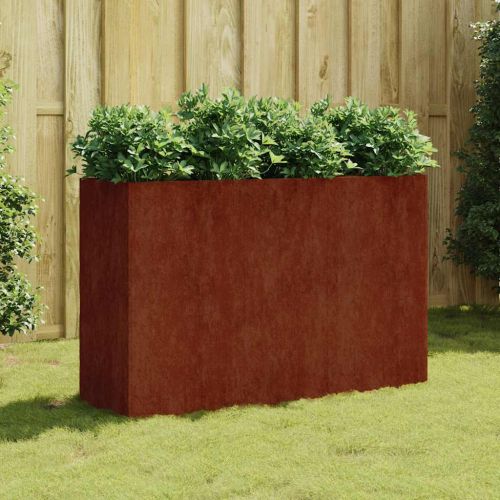 Градинска повдигната леха 120x40x80 см кортенова стомана