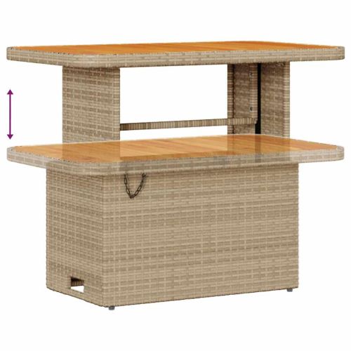 Градински Софа Комплект 8 бр. Бежово Полиратан