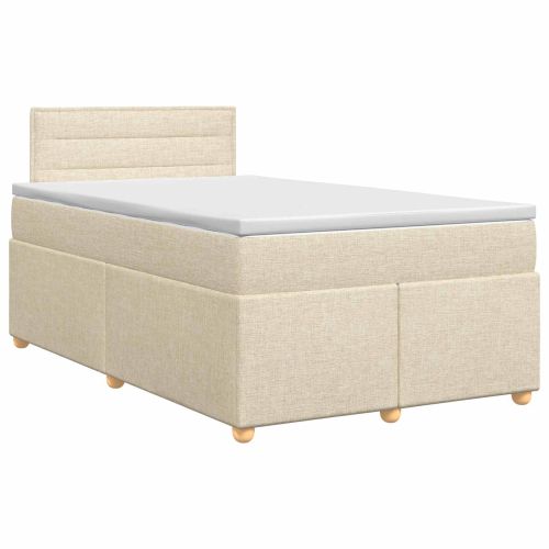 Континентално легло с матрак Кремаво 120 x 200 cm Текстил