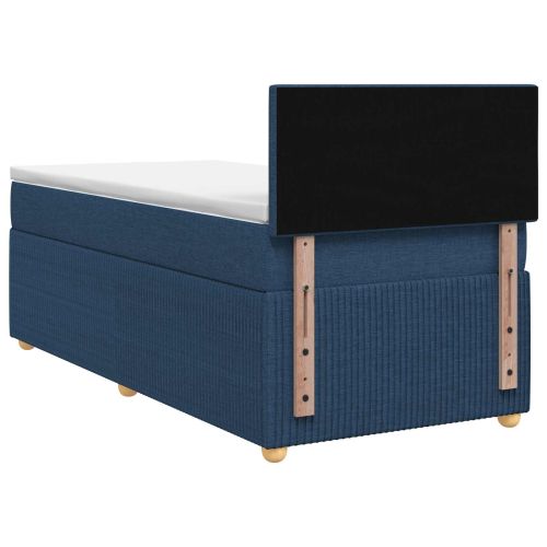 Континентално легло с матрак Синьо 90 x 190 cm Текстил