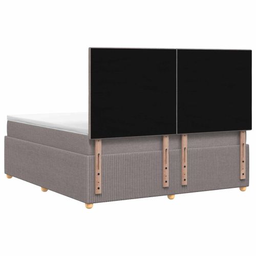 Континентално легло с матрак Таупе 140 x 190 cm Текстил