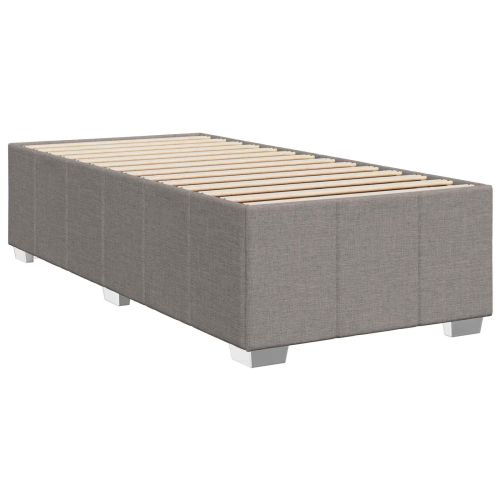 LED легло с матрак с LED ленти Таупе 90 x 200 cm Текстил