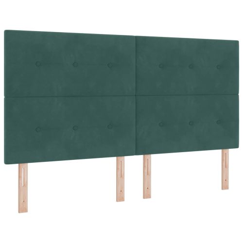 Легло с място за съхранение Тъмнозелено 180 x 200 cm Кадифе